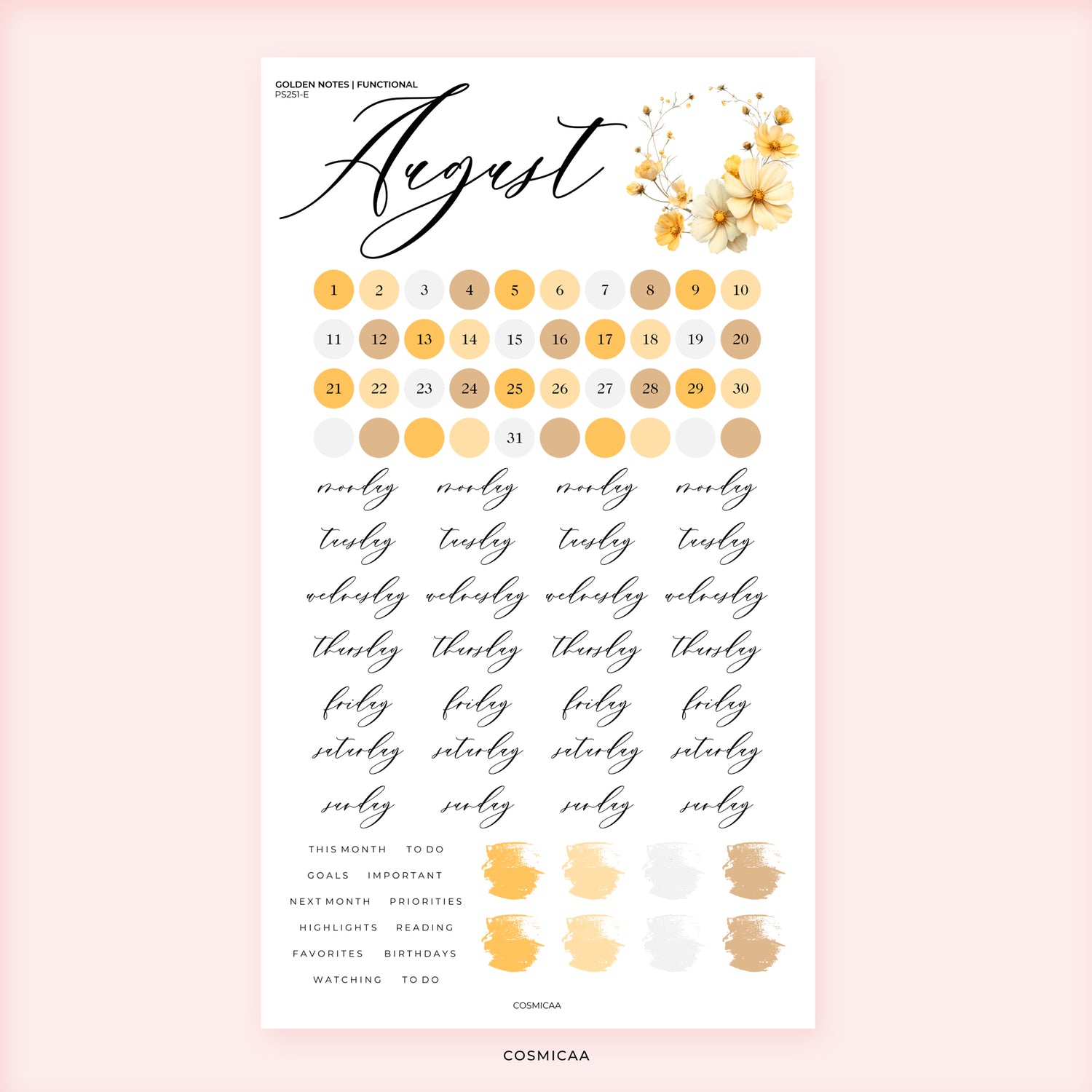 Golden Notes - Stickers