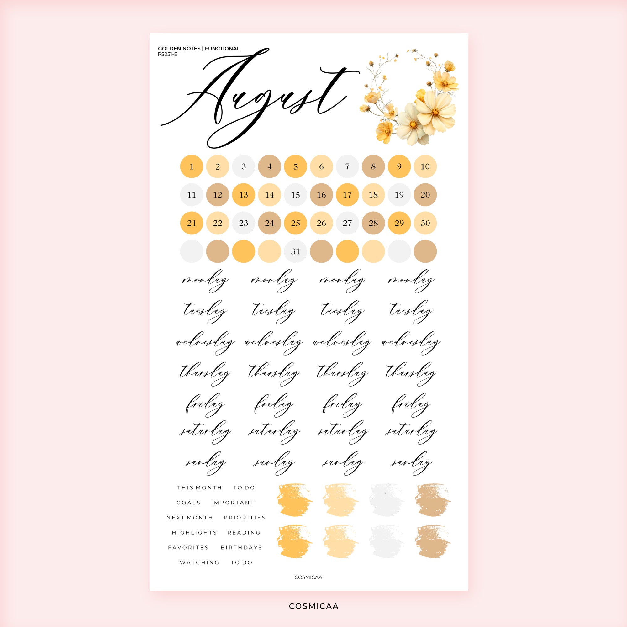 Golden Notes - Stickers
