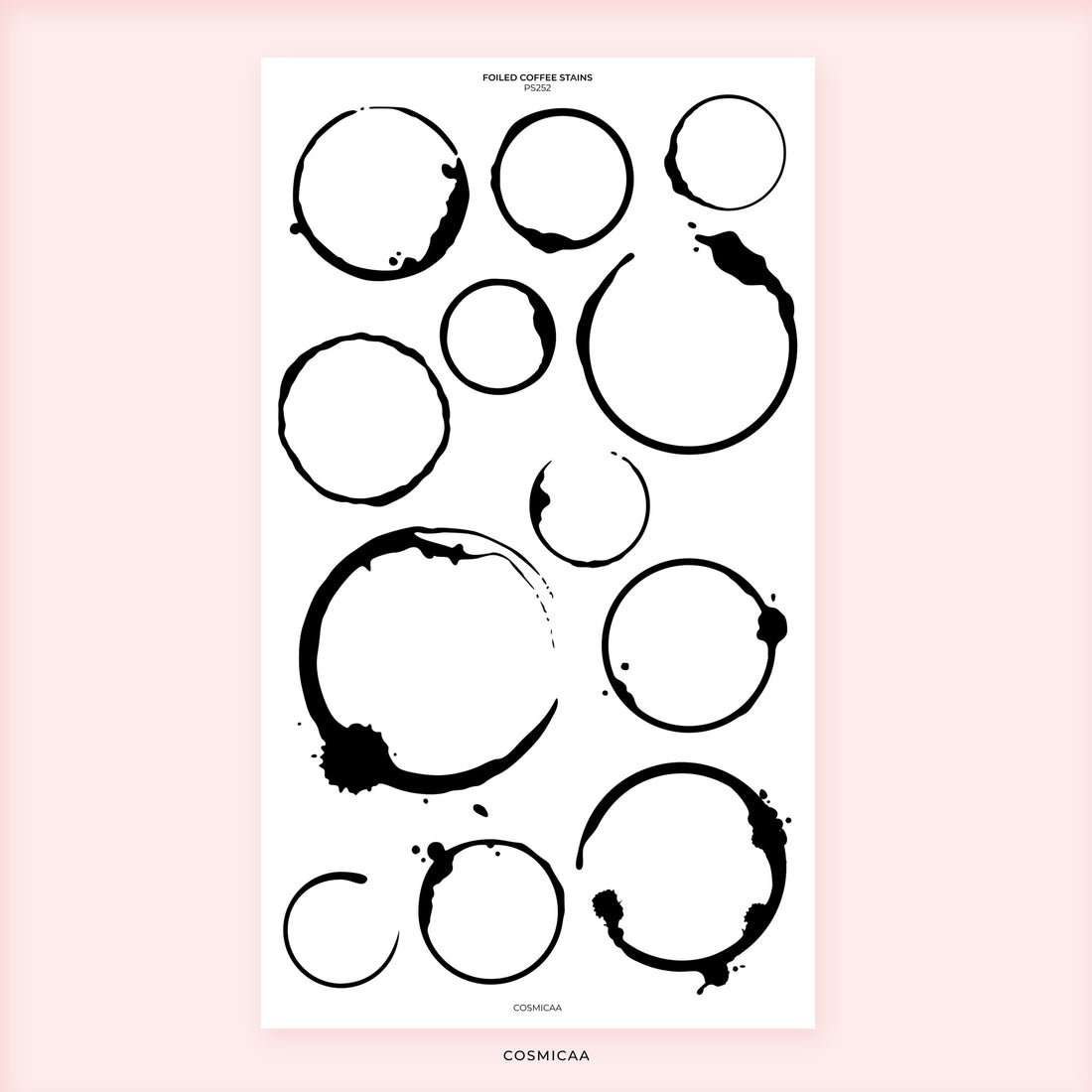 Foiled Coffee Rings - Stickers