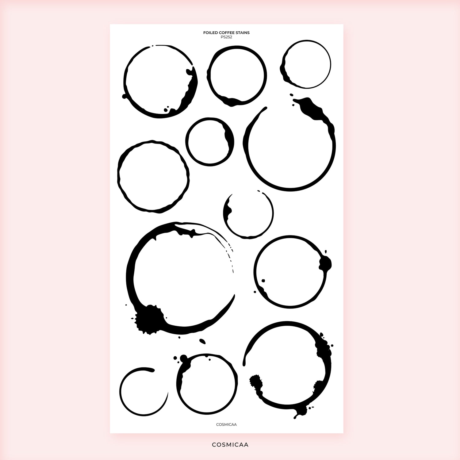Foiled Coffee Rings - Stickers