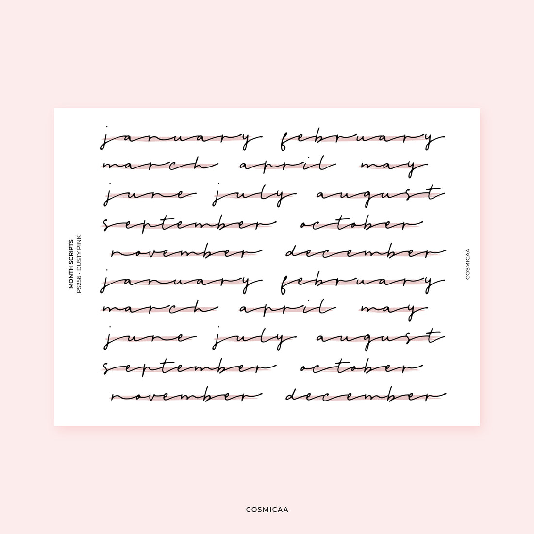 Month Scripts (s) - Stickers
