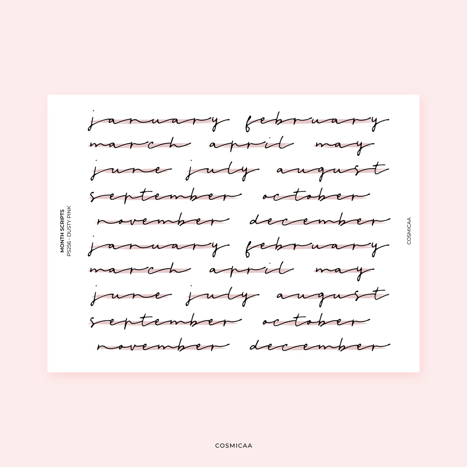 Month Scripts (s) - Stickers