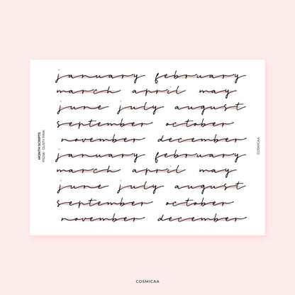 Month Scripts (s) - Stickers