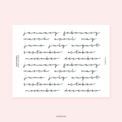 Month Scripts (s) - Stickers