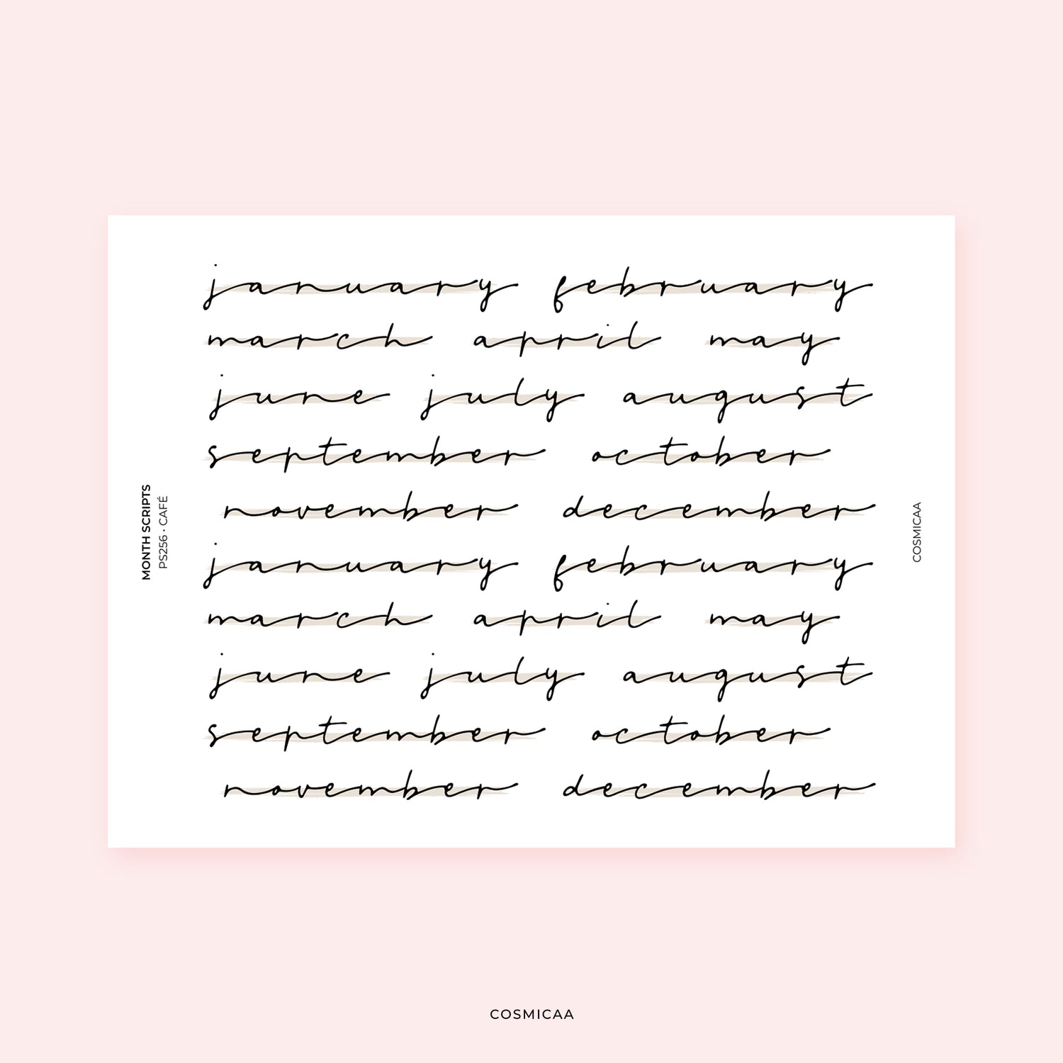 Month Scripts (s) - Stickers