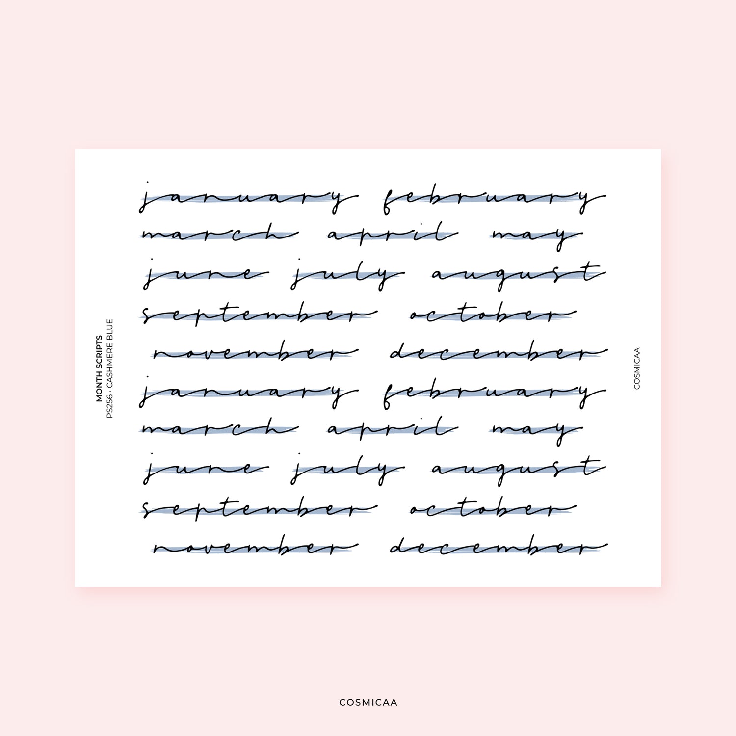 Month Scripts (s) - Stickers