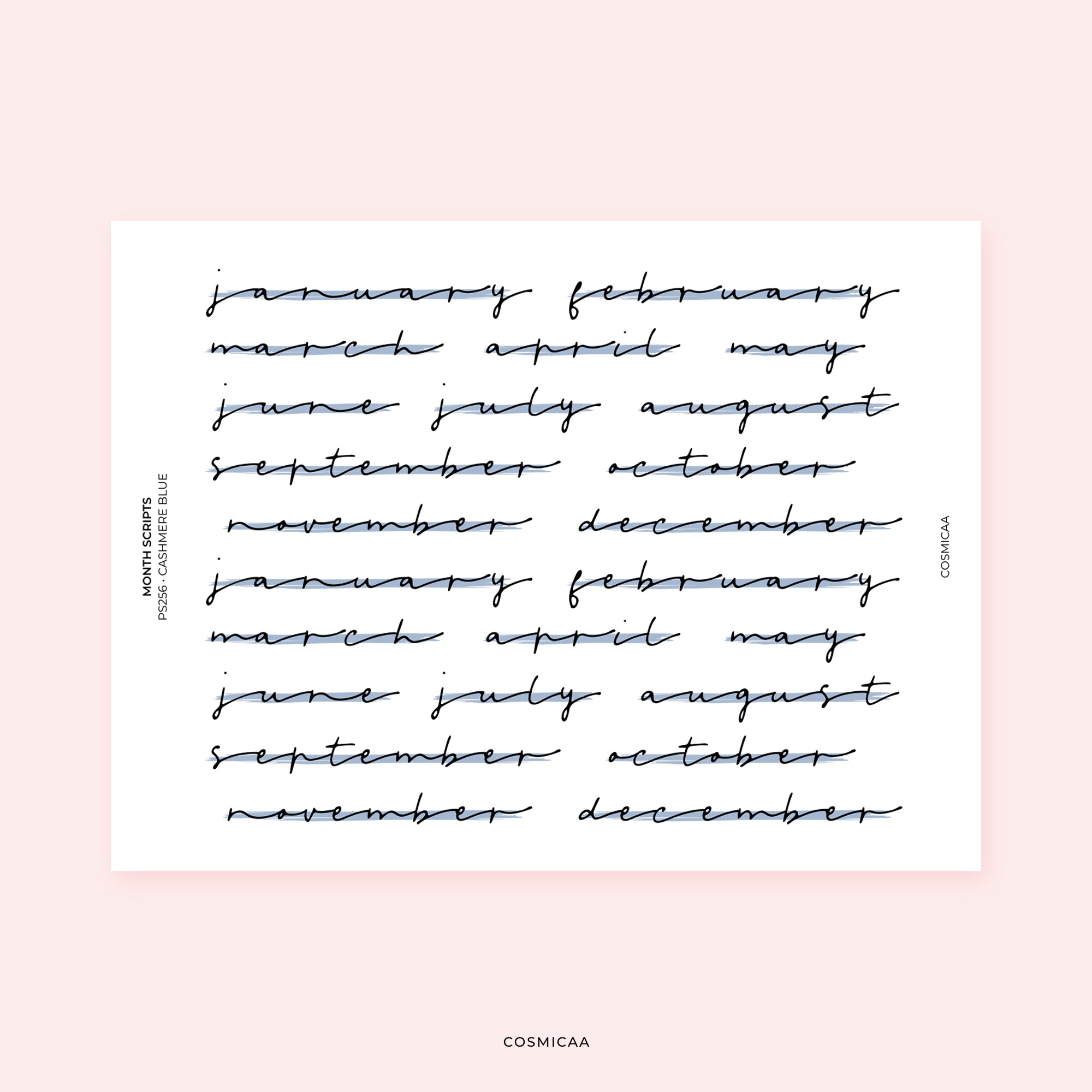 Month Scripts (s) - Stickers