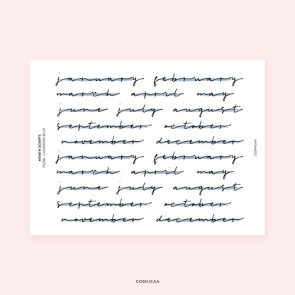 Month Scripts (s) - Stickers