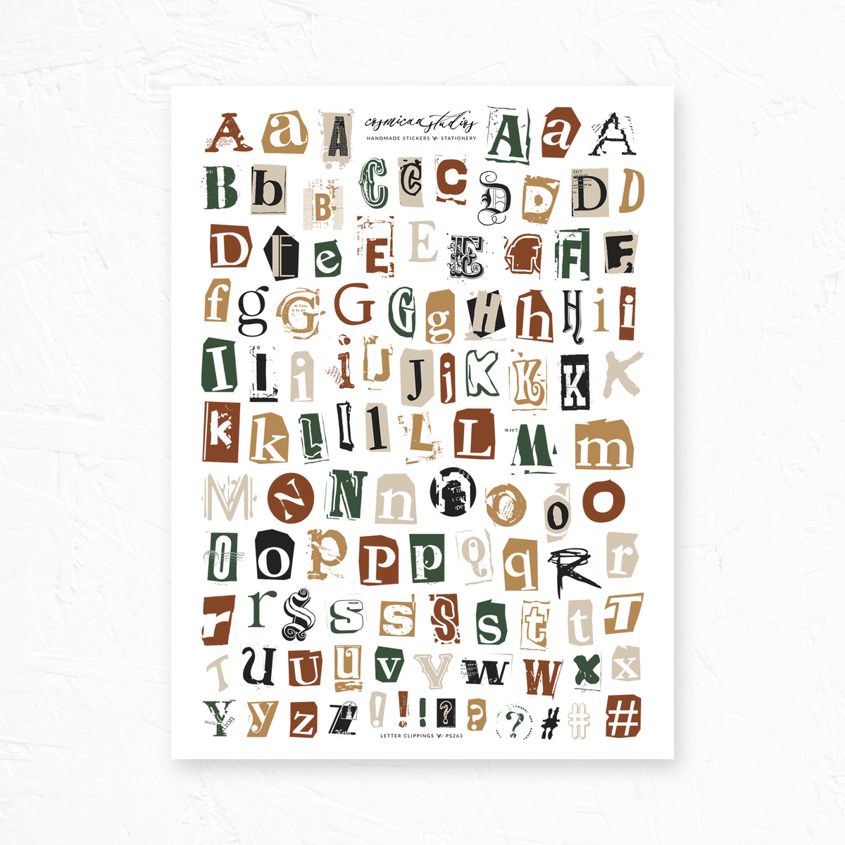 Letter Clippings - Stickers