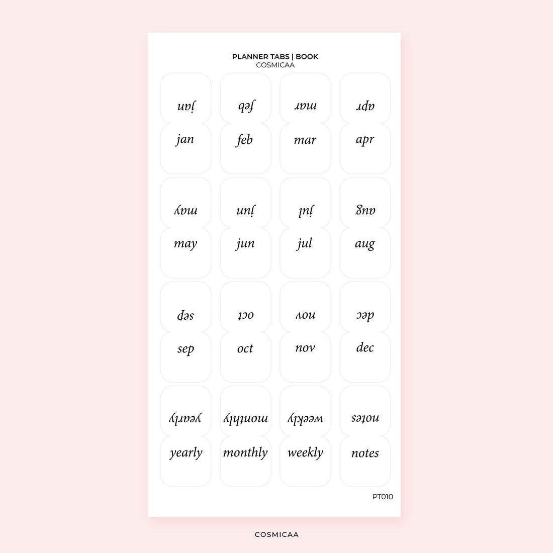 Simple planner tabs - Planner Tabs