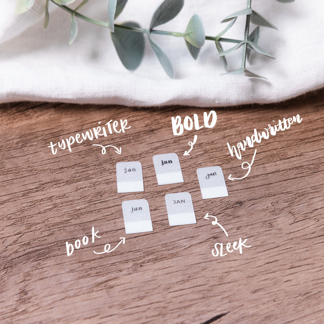 Monthly Mini Vellum Tabs - Planner tabs