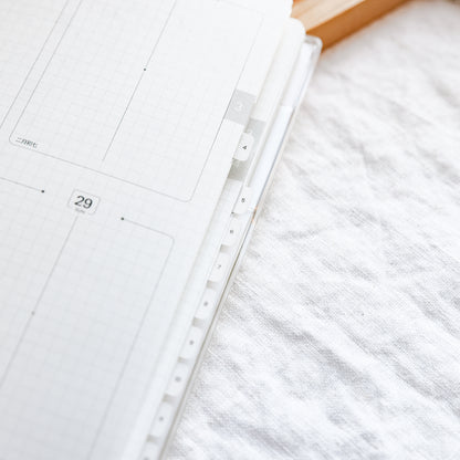 Nano Vellum Tabs - Numbered - Planner tabs