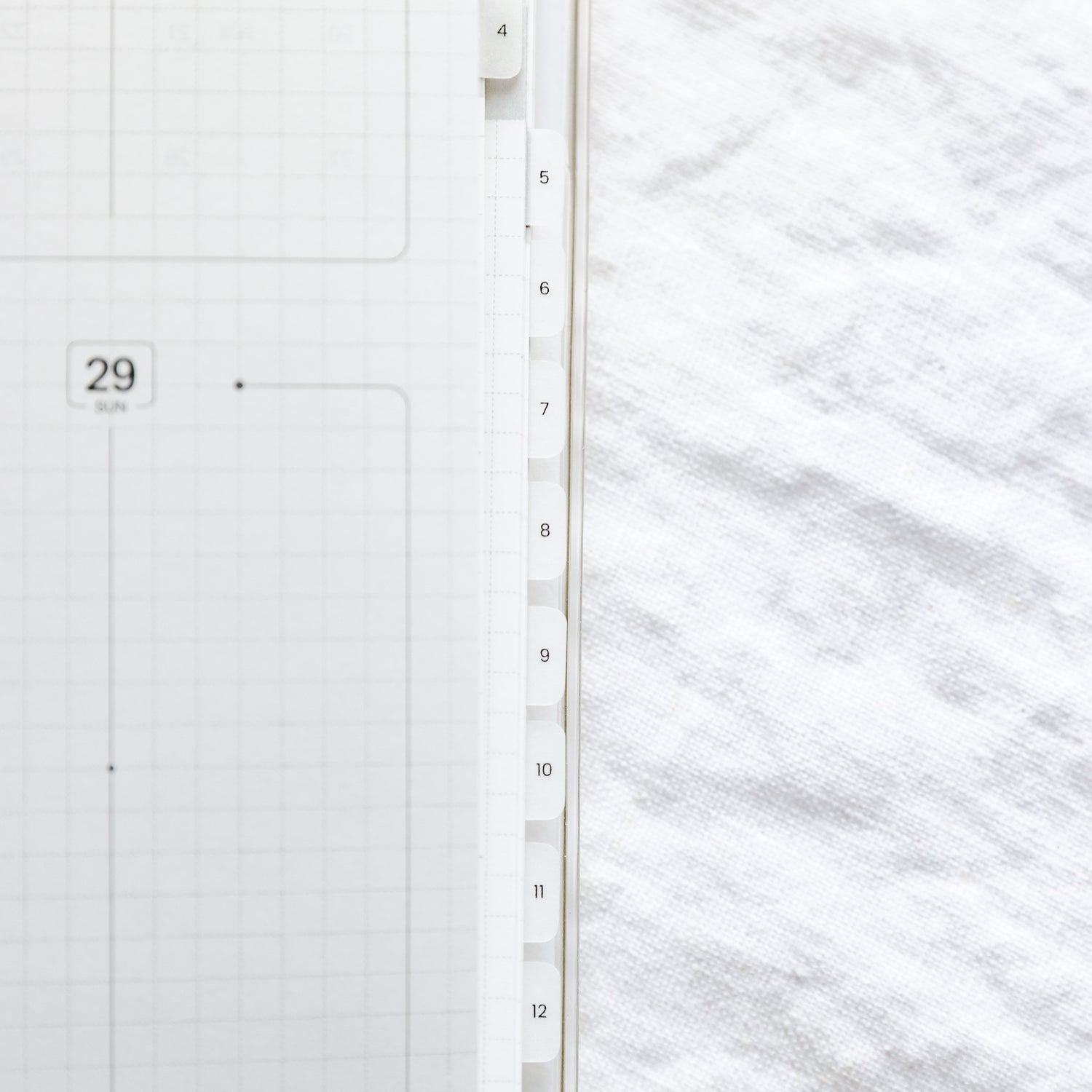 Nano Vellum Tabs - Numbered - Planner tabs