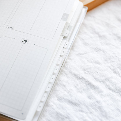 Nano Vellum Tabs - Numbered - Planner tabs