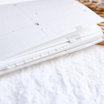 Nano Vellum Tabs - Numbered - Planner tabs