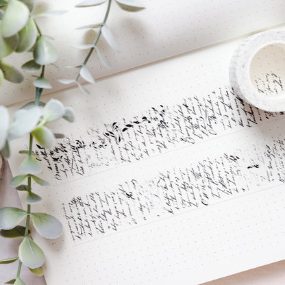 WT001 - Vintage Text Overlay (30 mm) - Washi Tape