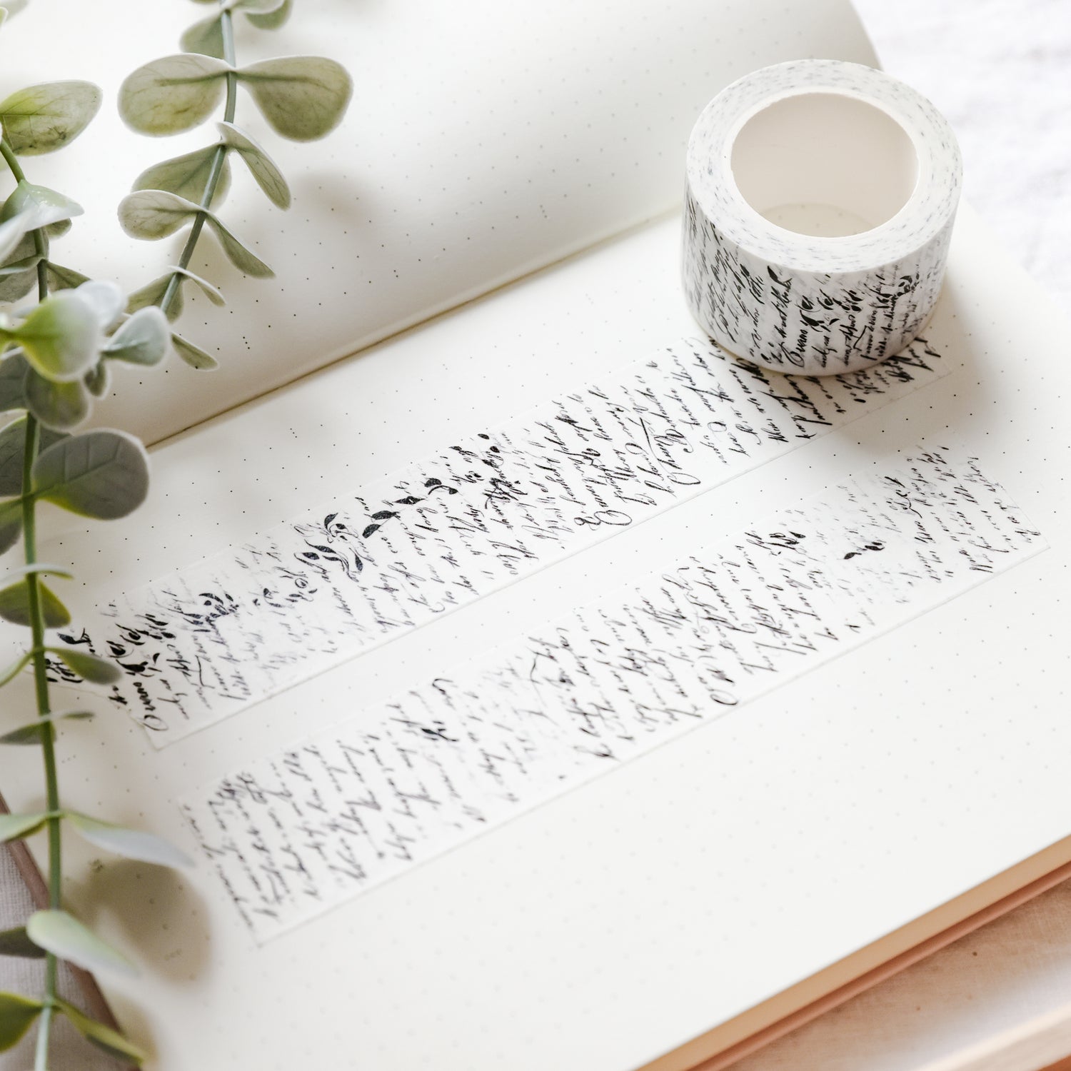 WT001 - Vintage Text Overlay (30 mm) - Washi Tape