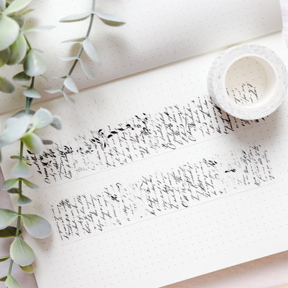 WT001 - Vintage Text Overlay (30 mm) - Washi Tape