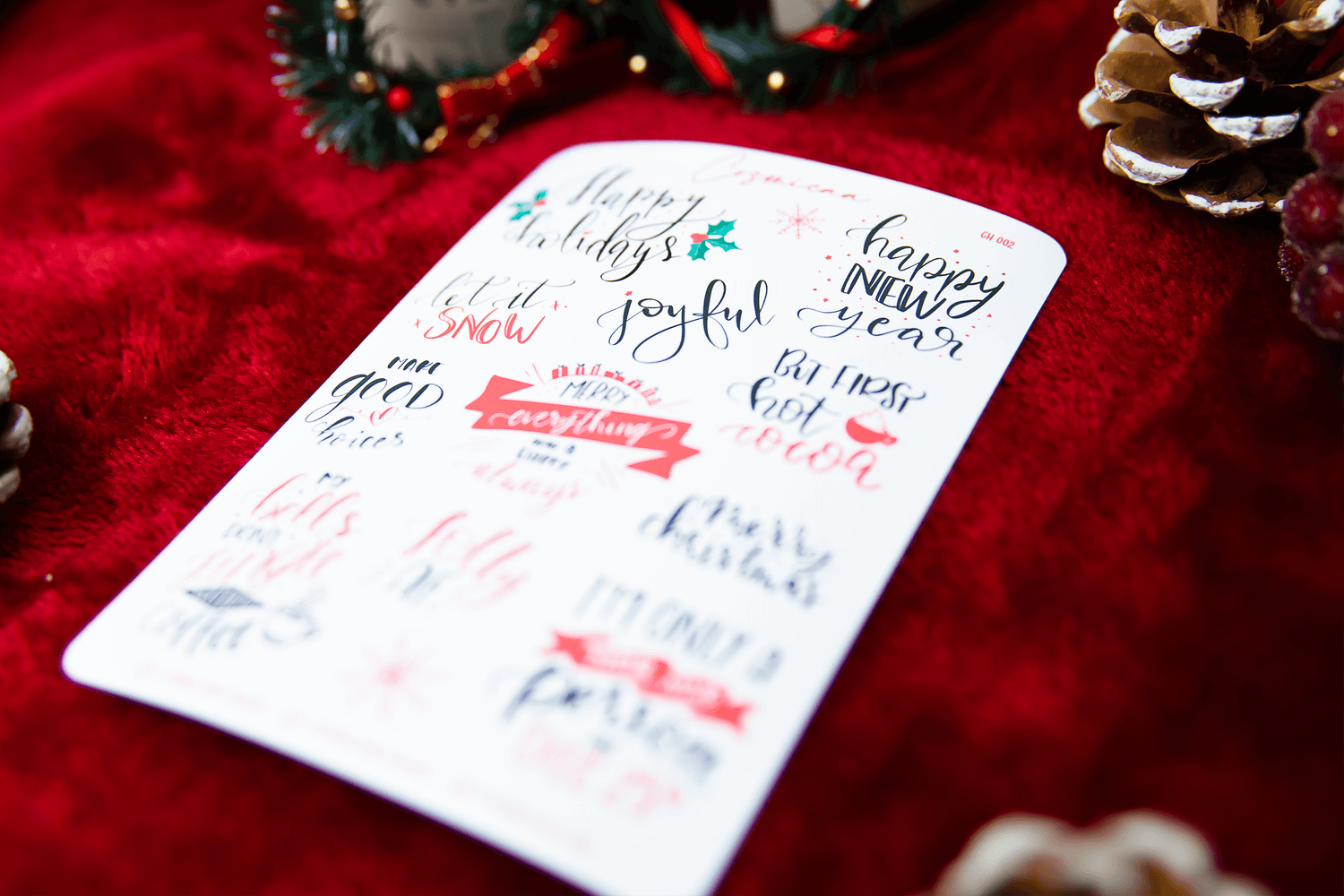 Christmas Handlettering - Planner Stickers - Cosmicaa