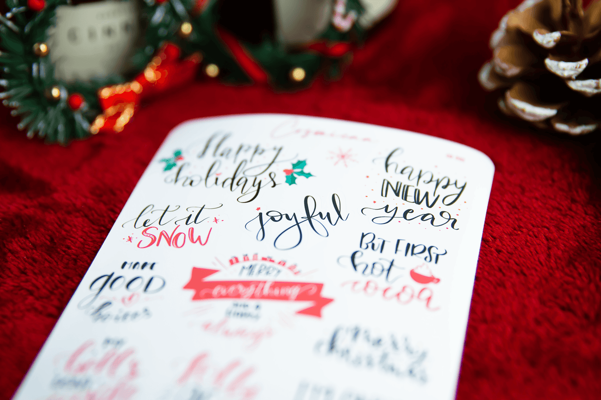 Christmas Handlettering - Planner Stickers - Cosmicaa