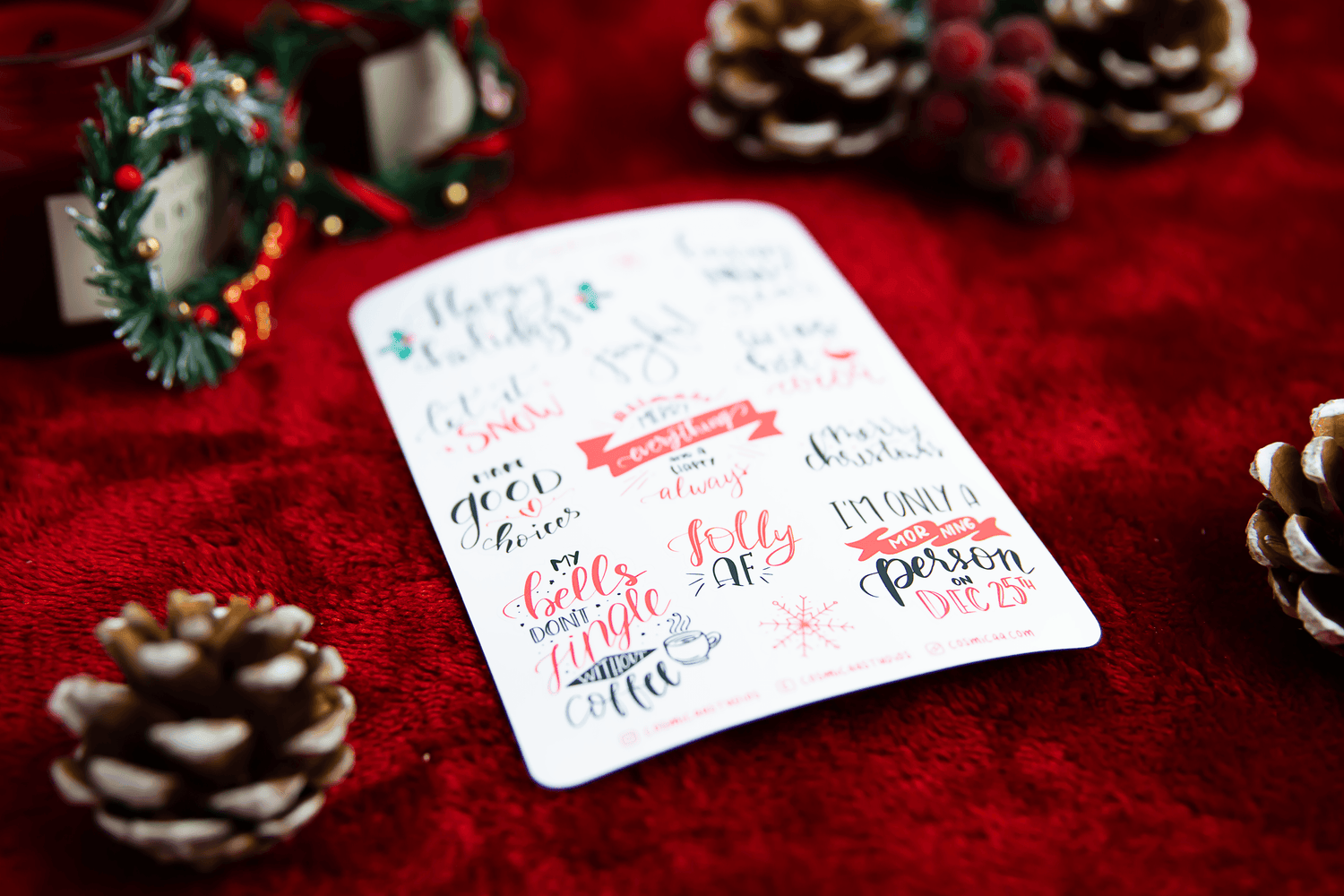 Christmas Handlettering - Planner Stickers - Cosmicaa