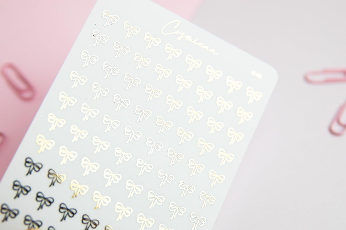 Elegant Bow Stickers - Planner Stickers - Cosmicaa