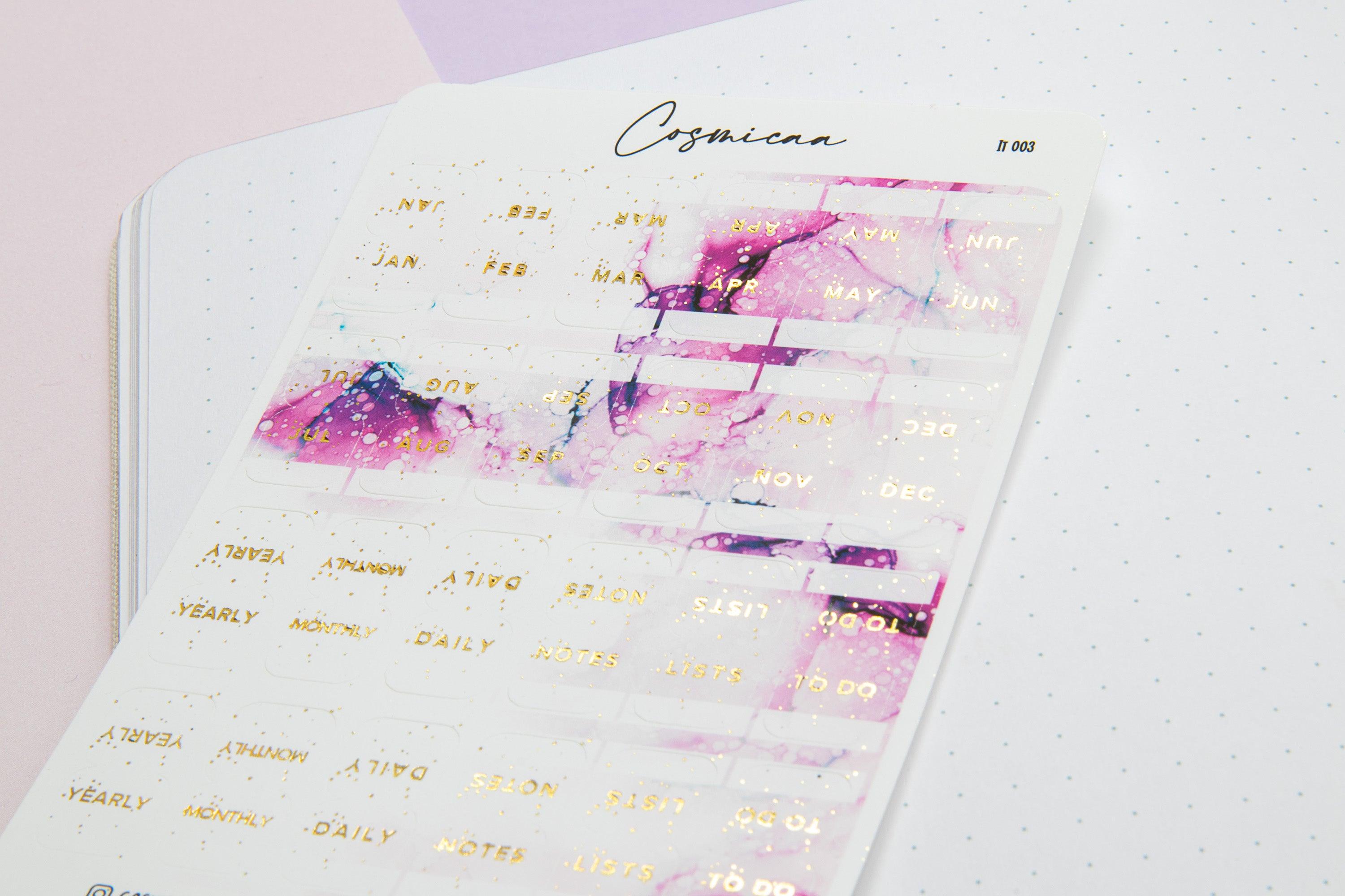 Index Tabs (styled) - Planner tabs - Cosmicaa