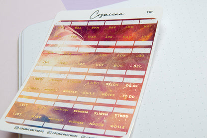 Index Tabs (styled) - Planner tabs - Cosmicaa