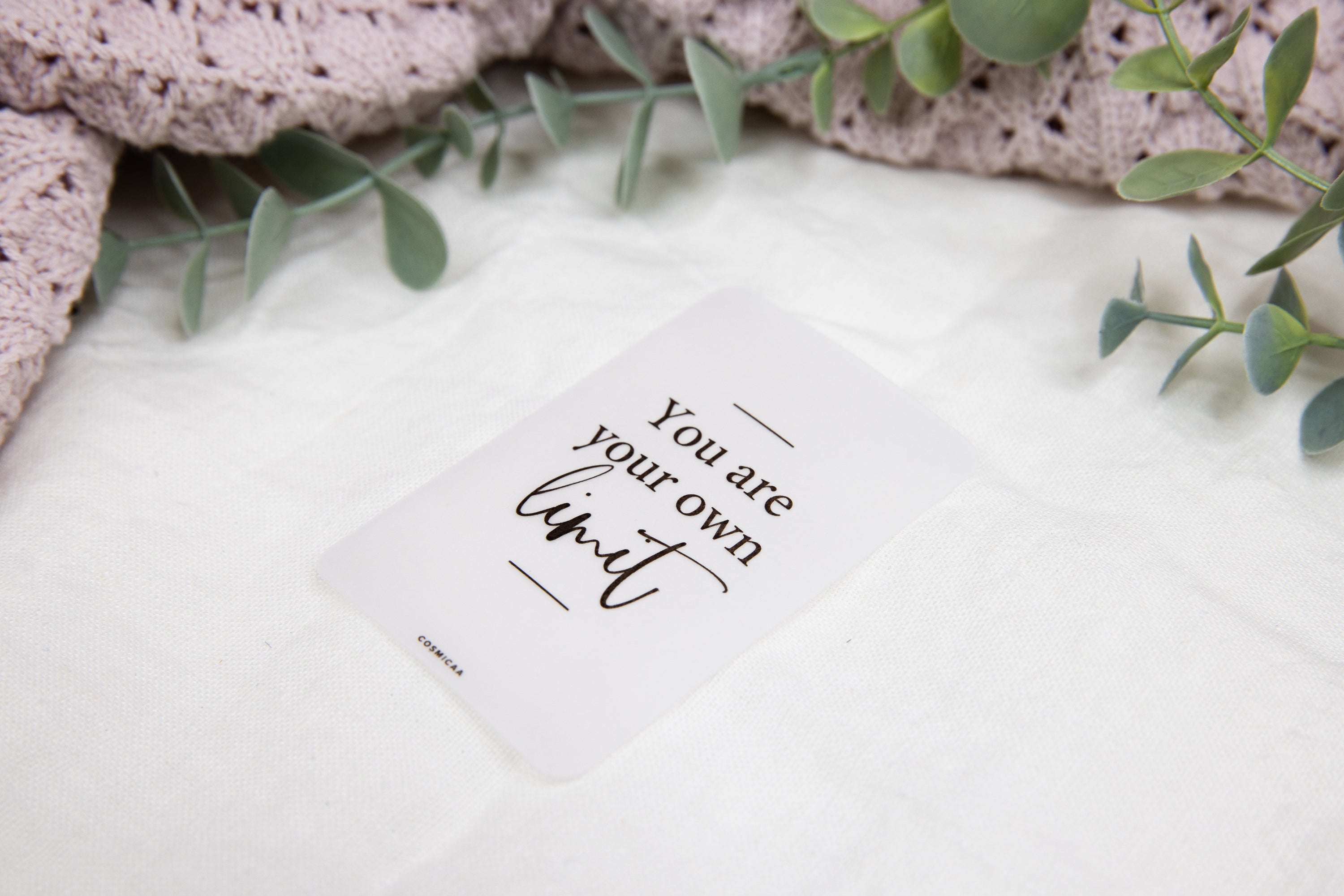 PC001 - You are your only limit - Planner card