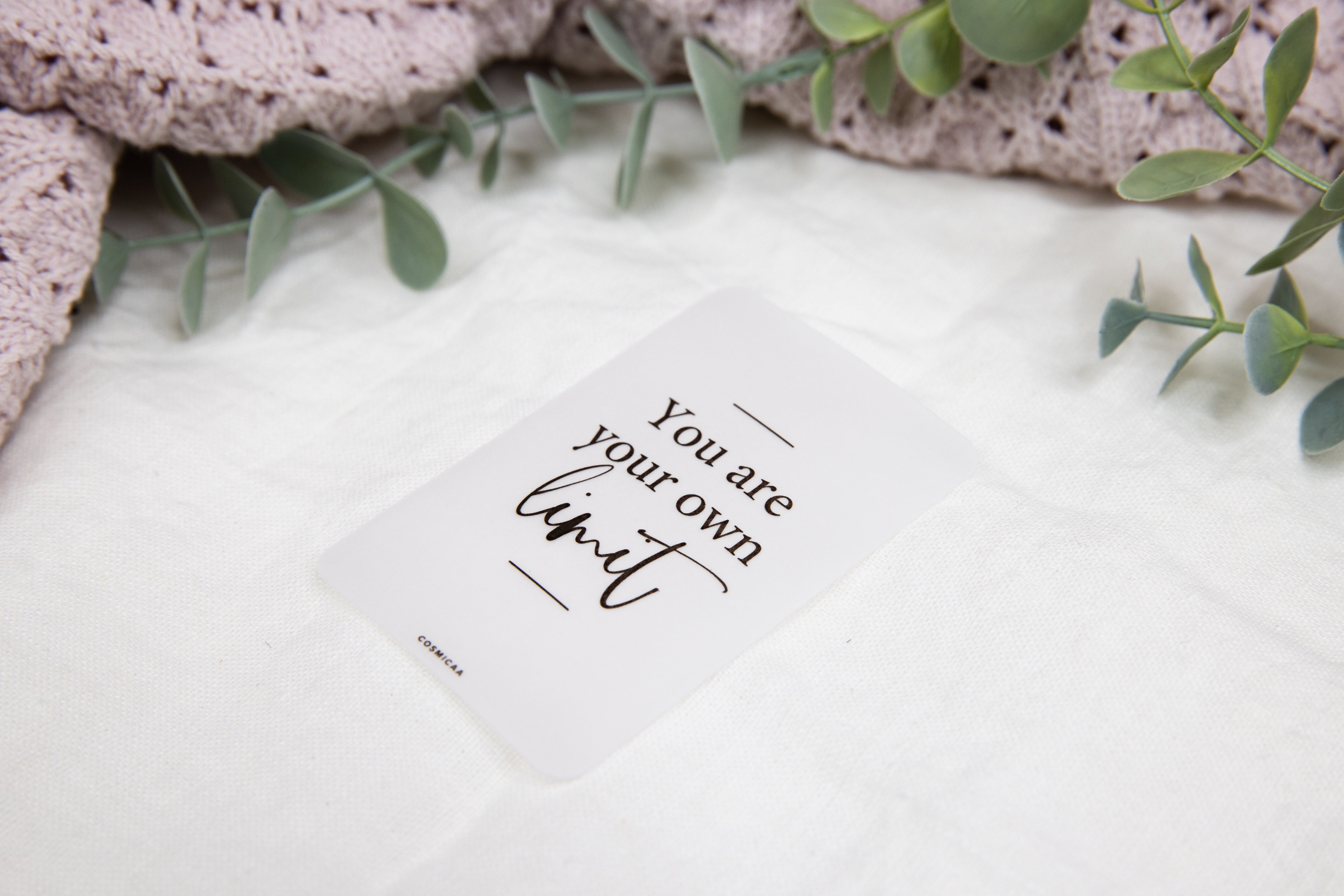 PC001 - You are your only limit - Planner card