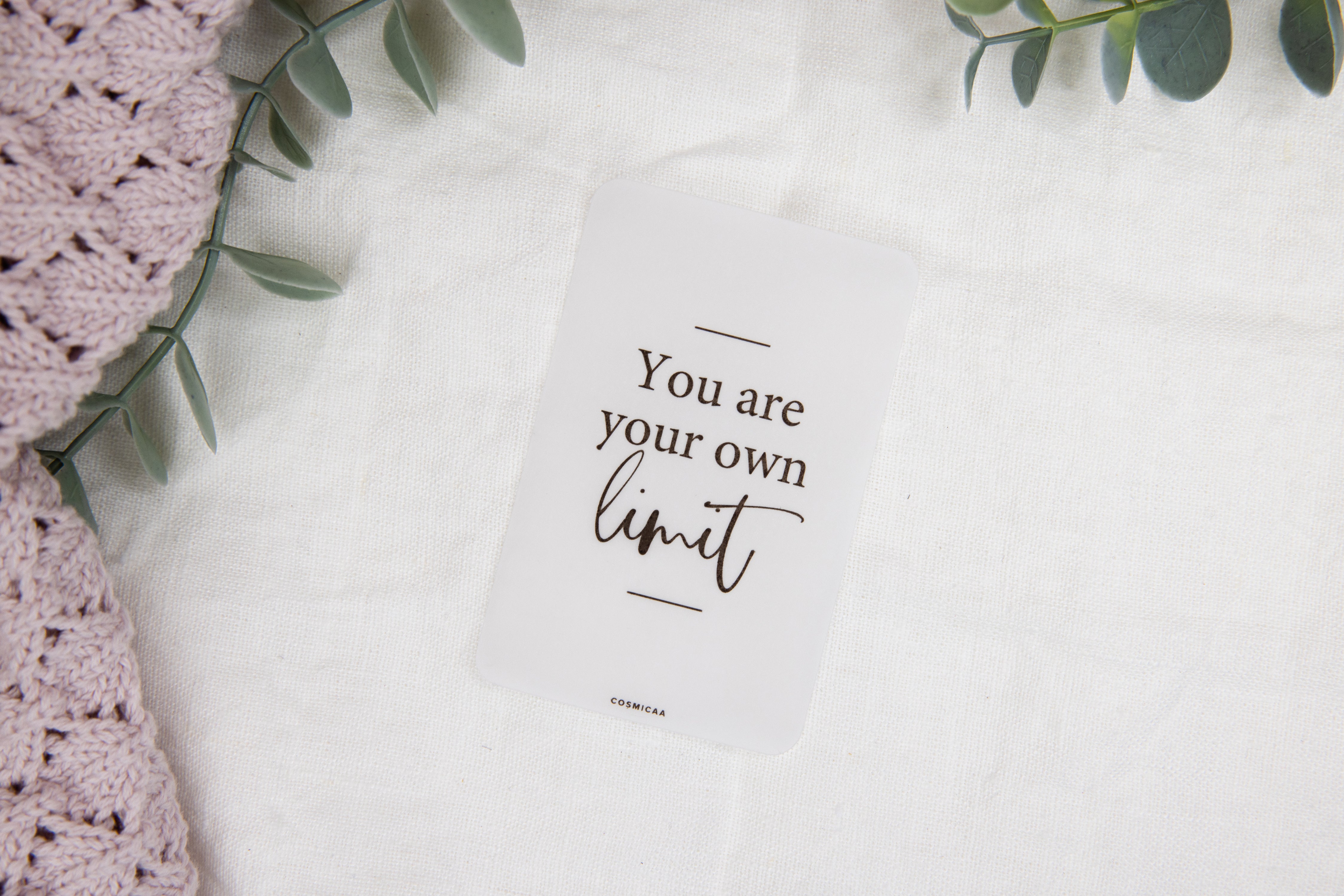 PC001 - You are your only limit - Planner card