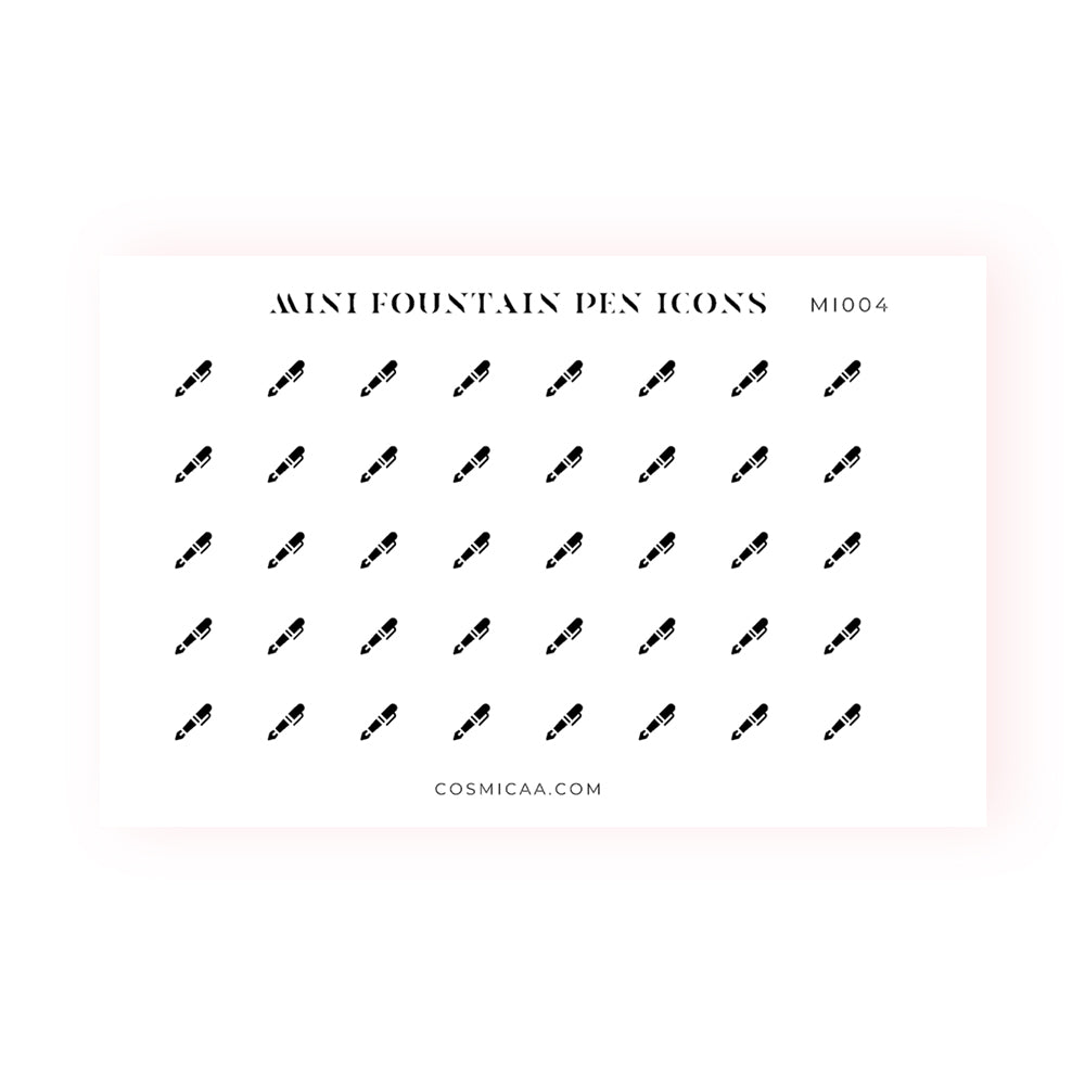 Mini Fountain Pen Icons - Planner stickers