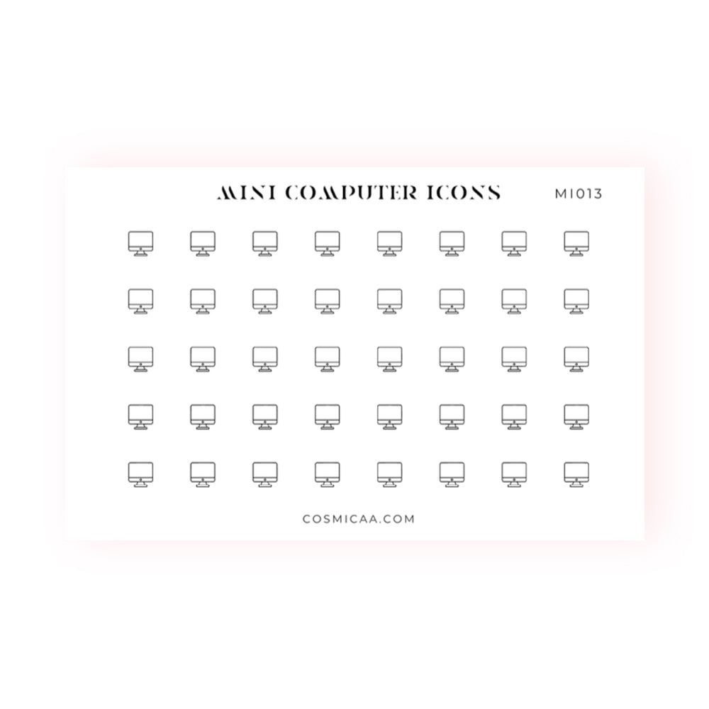 Mini Computer Icons - Planner stickers