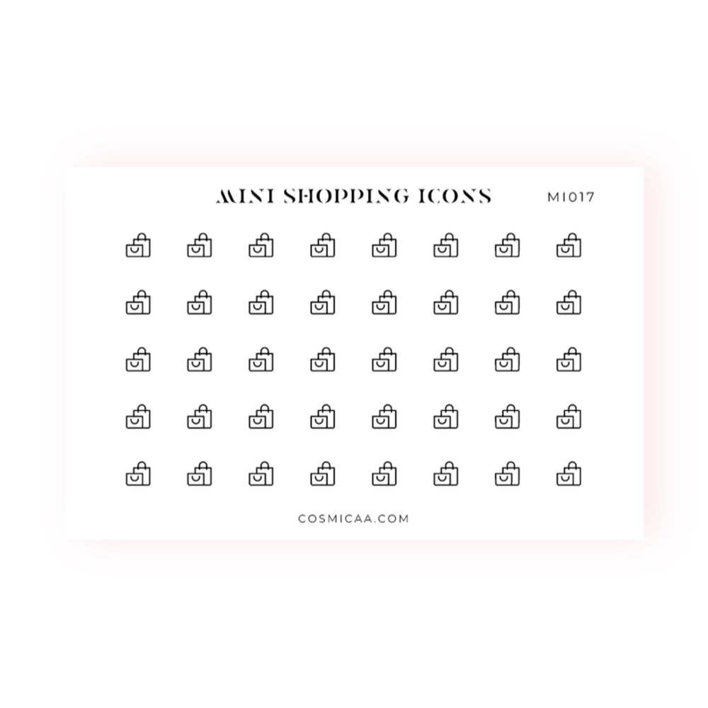 Mini Shopping Icons - Planner stickers