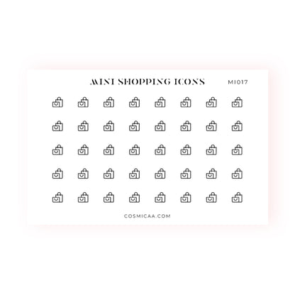 Mini Shopping Icons - Planner stickers