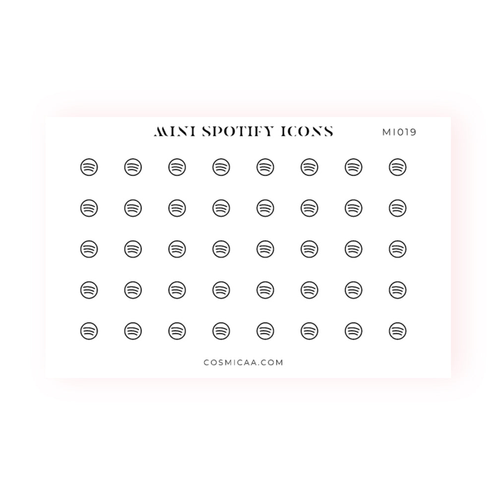 Mini Spotify Icons - Planner stickers