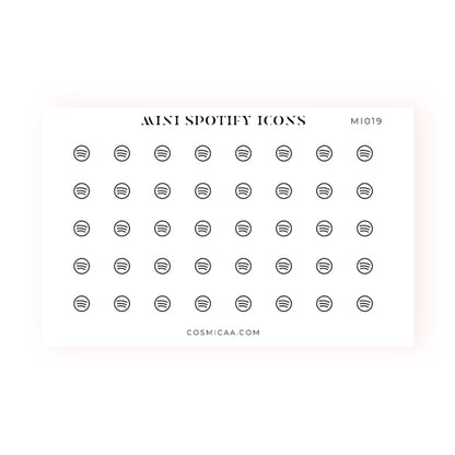 Mini Spotify Icons - Planner stickers