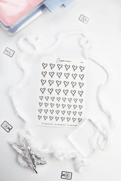 Hearts - Planner Stickers - Cosmicaa