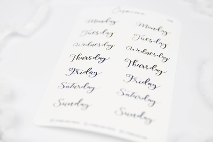 Weekdays - Planner Stickers - Cosmicaa