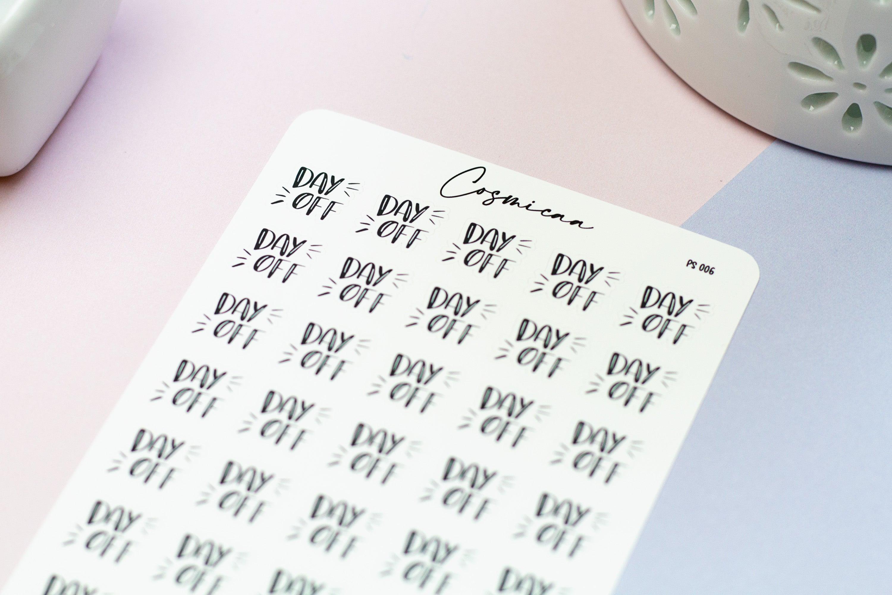 Day Off - Planner stickers [New format] - Cosmicaa