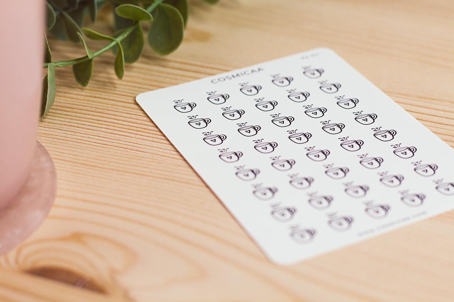 Coffee / Tea - Planner stickers [New format] - Cosmicaa