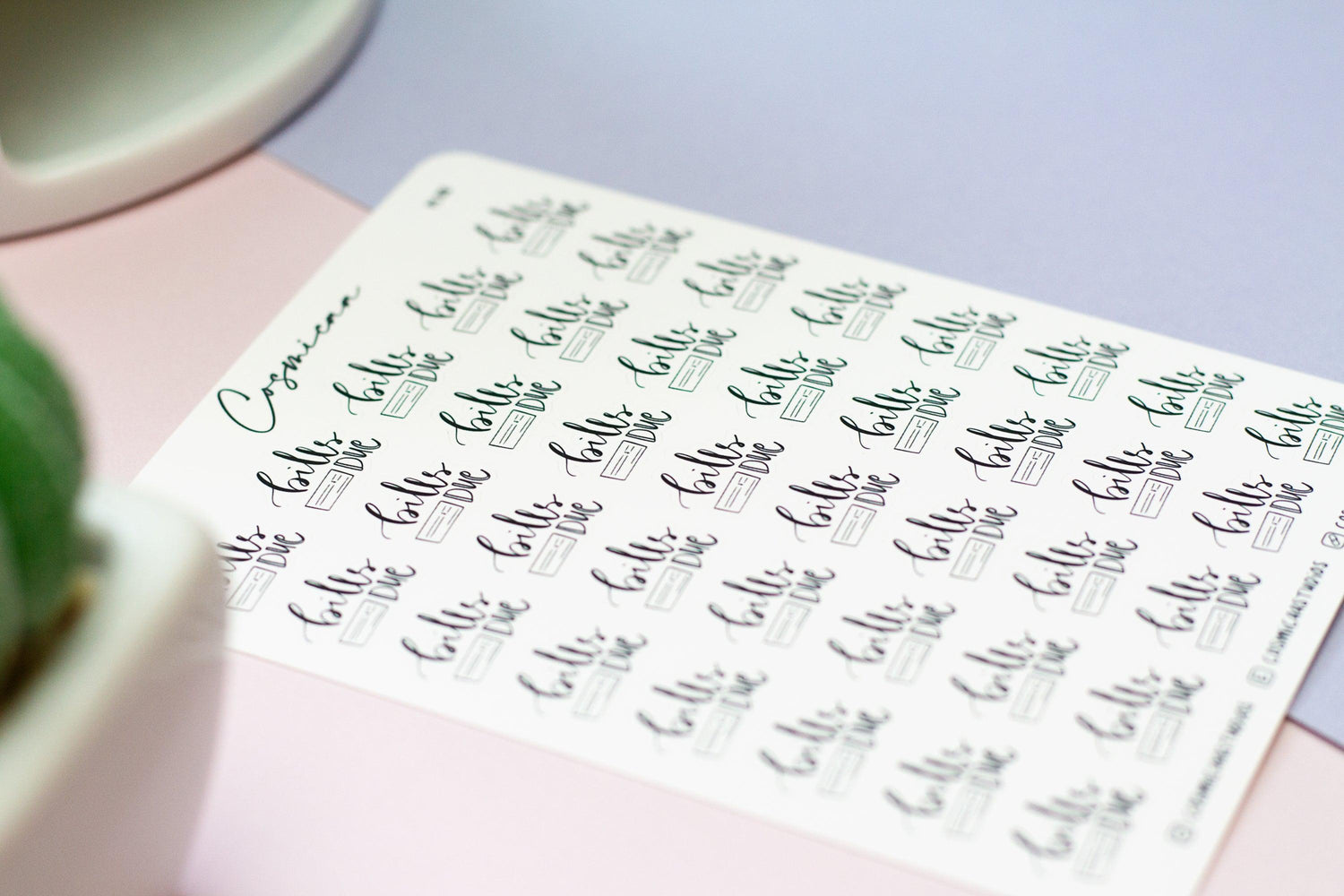 Bills Due  - Planner Stickers [New format] - Cosmicaa