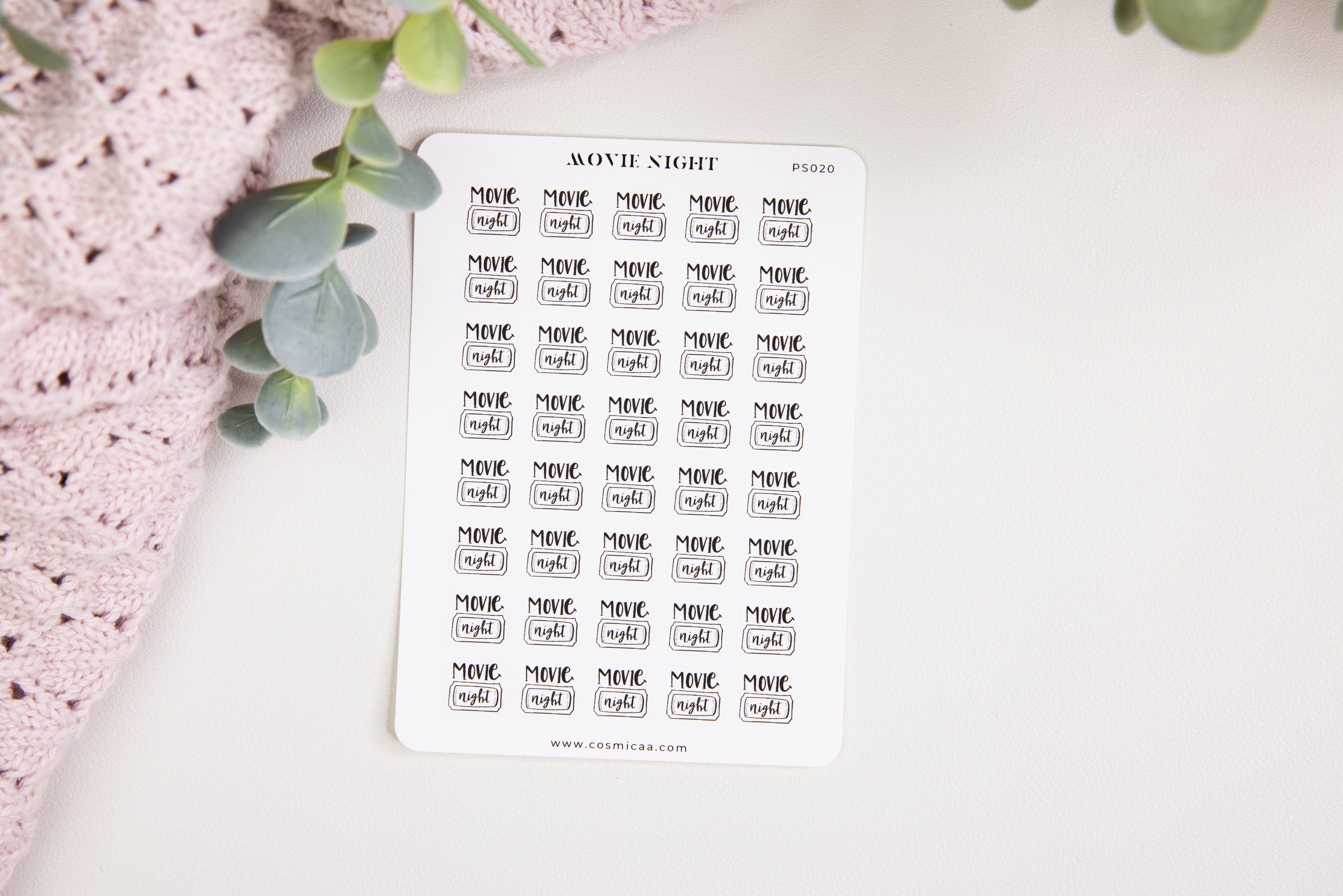 Movie Night  - Planner Stickers