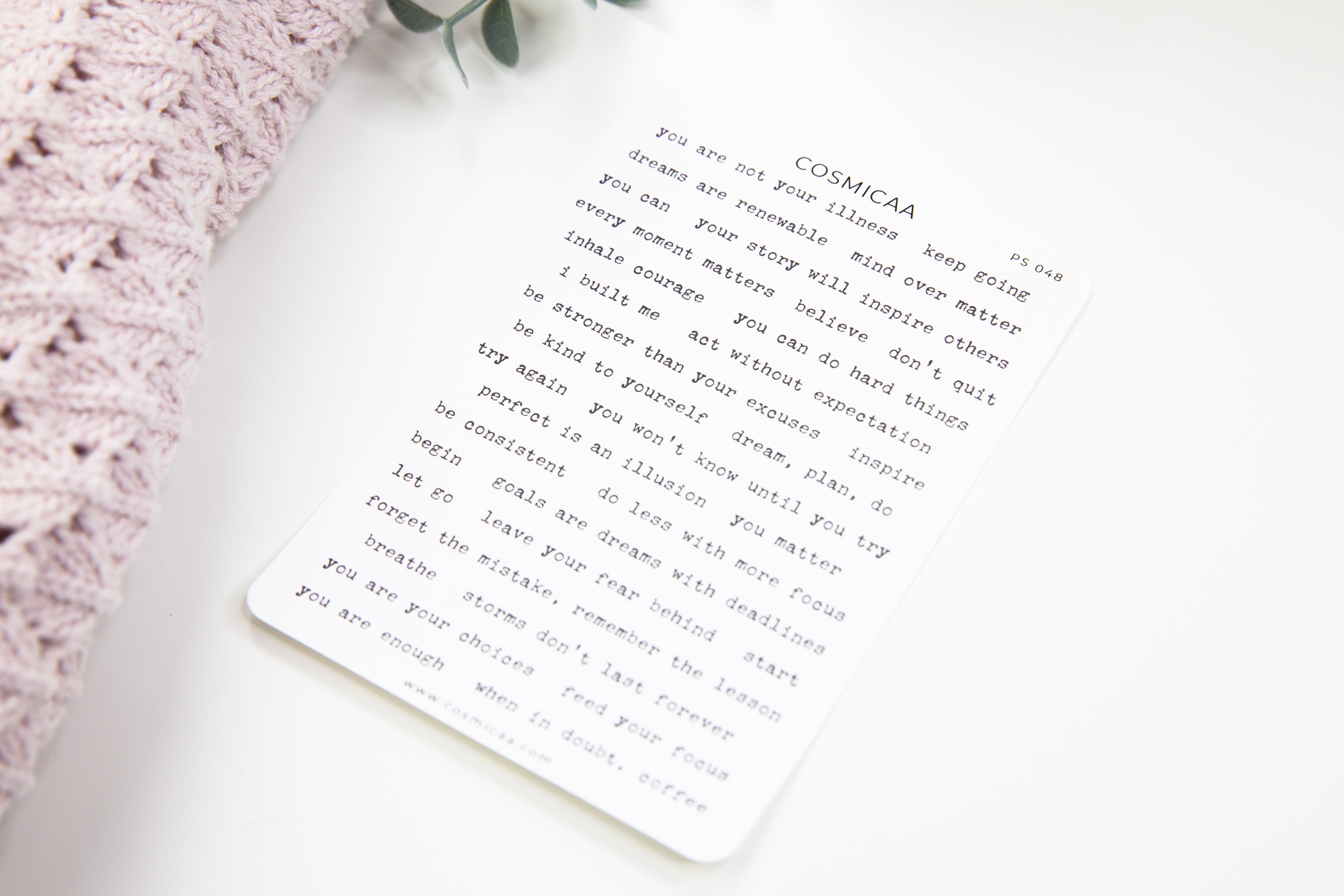 Affirmations & Motivational Quotes - Planner stickers