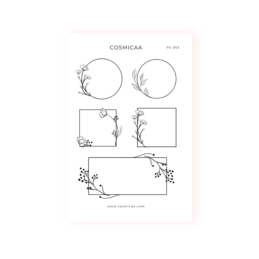 Foiled Botanical Frames - Deco stickers