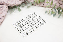 Serif Numbers - Planner stickers