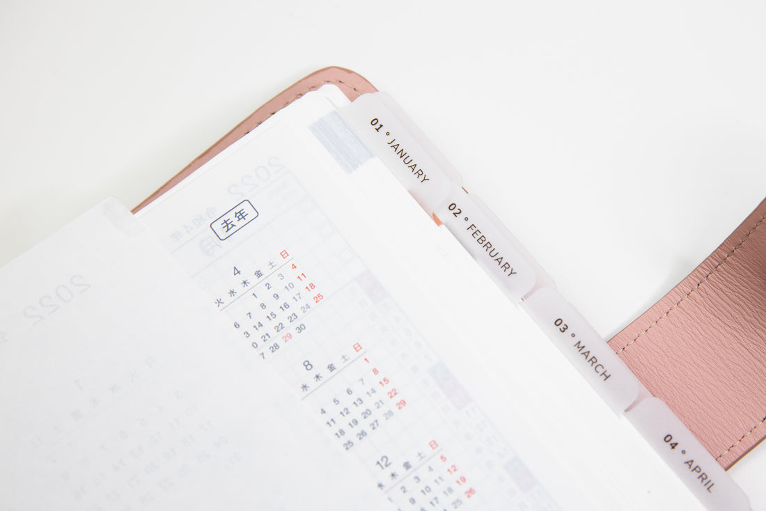 Minimalistic Vellum Tabs - Planner tabs