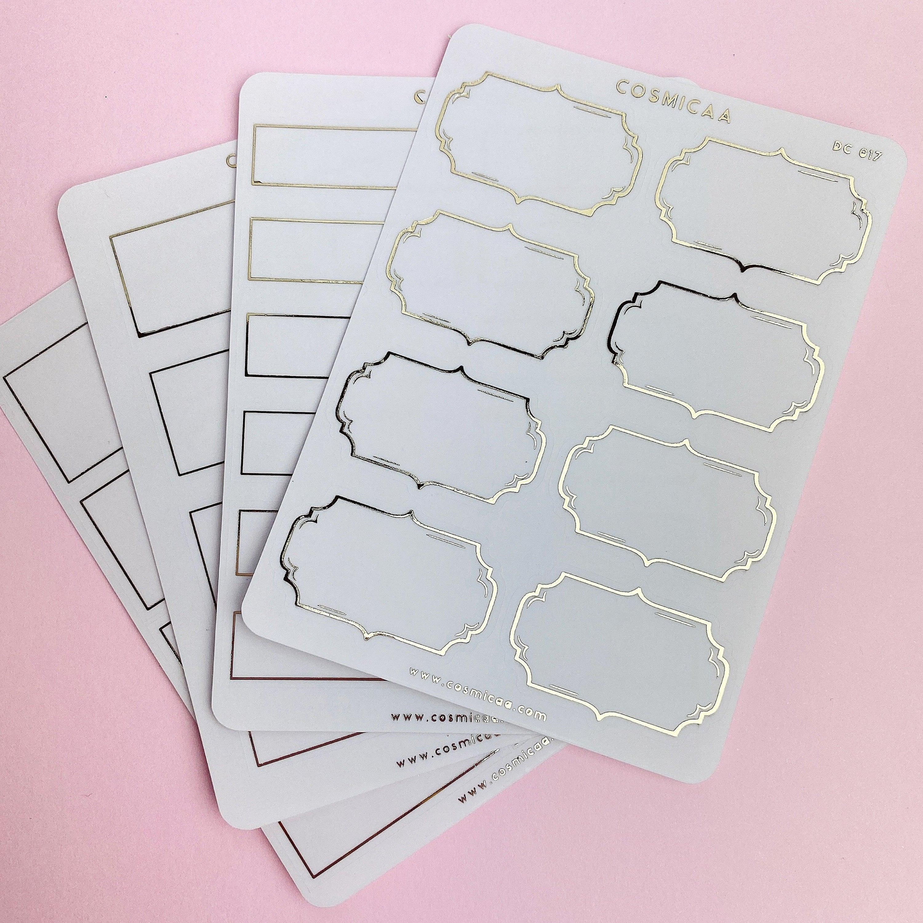 Foiled Half Boxes - Deco stickers - Cosmicaa